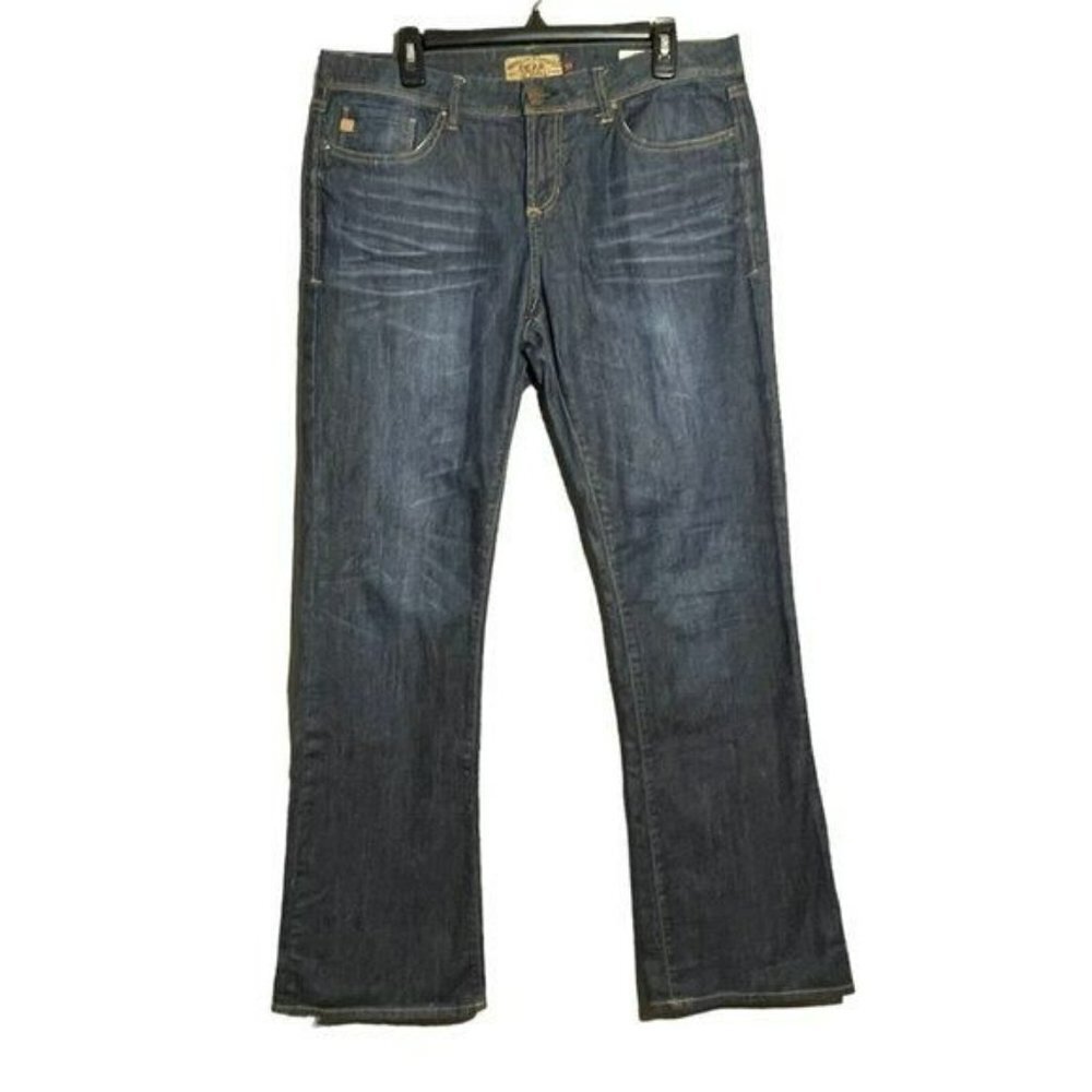 Dear John Bootcut Jeans Envy Curvy Boot Women Size 31 Cowboy Blue Cowgirl Retro